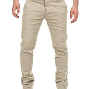 Elegante Herren-Chino-Hose von Yazubi, Baumwollhosen in Beige (Plaza Taupe) Farbe