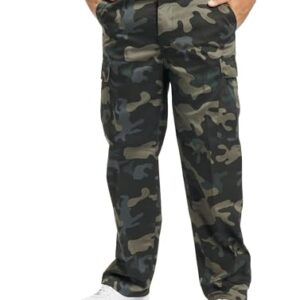 Hose für Männer, Brandit US Ranger Pants, Farbe: darkcamo, Größe: XXL, Freizeithose mit Cargo-Taschen und Bundweite