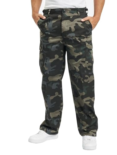 Hose für Männer, Brandit US Ranger Pants, Farbe: darkcamo, Größe: XXL, Freizeithose mit Cargo-Taschen und Bundweite