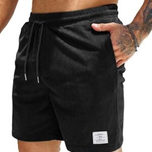Kurze Hosen für Herren mit elastischer Taille und Taschen, perfekt für den Sommer