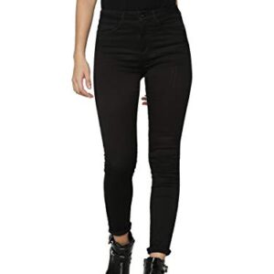Damenjeans von ONLY, hochwertige Jeans mit hoher Taille und Skinny-Fit, Schwarz, EU M/32