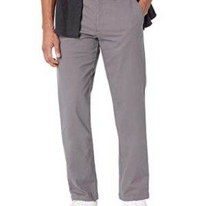 Herren Legere Stretch-Chinohose mit gerader Passform, Dunkelgrau, 34W / 30L von Amazon Essentials