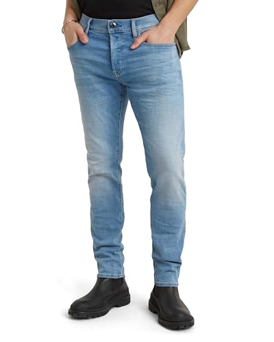 G-Star Herren 3301 Slim Jeans, Blau (lt indigo aged 51001-8968-8436), 33W / 32L