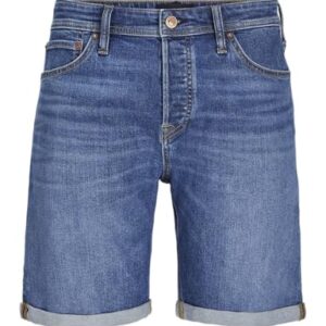 Herren Shorts von JACK&JONES - Jjirick Jjioriginal 360 Sn Shorts aus blauen Jeansstoff, nachhaltig und bequem für sonniges Wetter
