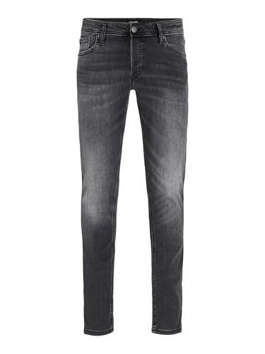 Schmale, elegante Jeans von Jack & Jones in schwarzem Denim mit silberner Klammer - perfekt für den modernen Mann