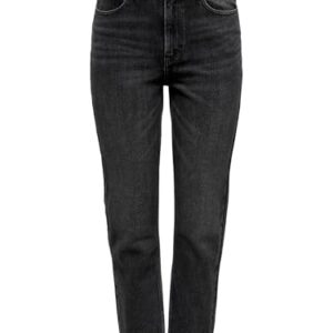 Schwarze Only Damen Onlemily Life Hw STR ANK DNM Jeans in 33W / 32L EU, klassisches Design und weiches Material für maximalen Komfort.