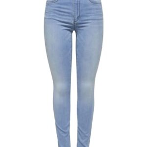 Bequeme und modische Figurbetonte Skinny Fit Jeans von Only Royal mit High-Waist-Design, fünf Taschen und Gürtelschlaufen für Frauen