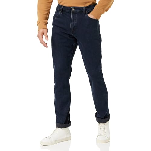 Herren-Jeans von Wrangler, Regular Fit, Straight Leg, Baumwolle und Elastan, weiche Falten, Hosentaschen und Reißverschluss, perfekter Begleiter für jeden Anlass