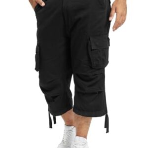 Black Brandit Urban Legend 3/4 Shorts, Größe 7XL für Männer - Sommerkurzbeinshorts aus hochwertiger Qualität