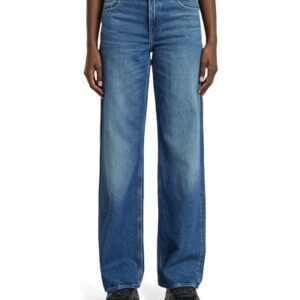 Klassische Damenjeans in Blau mit Faded Harbor-Design, niedriger Bundhöhe und lose Passform