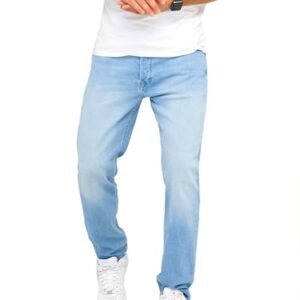 Herren Jeans mit Komfortpassform in Light Blue Denim von JACK & JONES, ideal für den Alltag und stilvollen Look.
