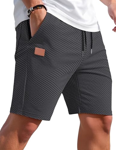 Bequeme kurze Hosen für Herren aus Baumwolle mit elastischer Taille und Taschen, ideal für Sommer und Freizeit
