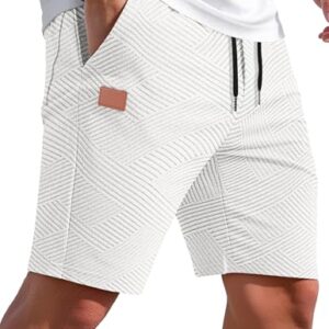 Bequeme und atmungsaktive Herrenkurz-Hosen aus Baumwolle mit elastischem Kordelzug, Taschen und modernem Design für Sommer-Shorts und kurze Hosen Herren.