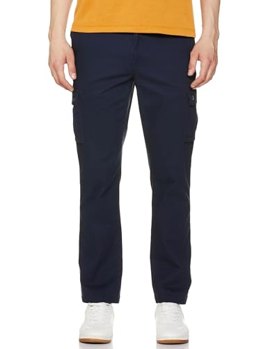 Amazon Essentials Herren Gerade geschnittene Stretch-Cargohose, Marineblau, 38W / 30L - Bequeme und stilvolle Hose für jeden Anlass