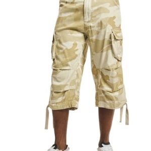 Cargo-Hose von Brandit in Sandfarbe, Größe XXL, mit Vintage-Style und Kordelzug