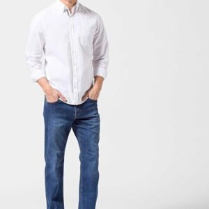 Klassische Five-Pocket-Jeans mit authentischer Denim-Ausstattung und geradem Beinverlauf in der Farbe Regular Blue
