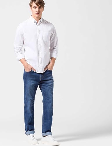 Klassische Five-Pocket-Jeans mit authentischer Denim-Ausstattung und geradem Beinverlauf in der Farbe Regular Blue