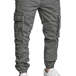 Herren Jogger Cargo Chino Jeans Hose R7020 Dunkelgrau W36 - bequeme und stilvolle Herrenhosen von REPUBLIX