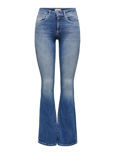 Nicht nur ein Paar Jeans, sondern eine Verbindung von Stil, Komfort und Umweltbewusstsein. Only Damen Onlblush Life Mid Flared Bb Rea1319 Noos Jeans mit atmungsaktiver Baumwolle und 5-Pocket-Design.