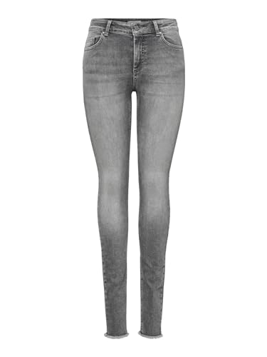 Schwache, schwarze Skinny Jeans für Frauen mit mittlerer Taille und Skinny-Fit-Design. Bio-Baumwolle, bequem und formstabil.