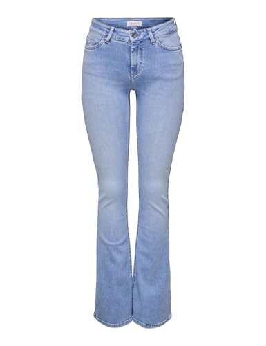 Elegante und bequeme Mid Flare Jeans von ONLY für Frauen. Bio-Baumwolle, Elastomultiester und Elasthan für maximale Funktionalität und stilvolles Aussehen.