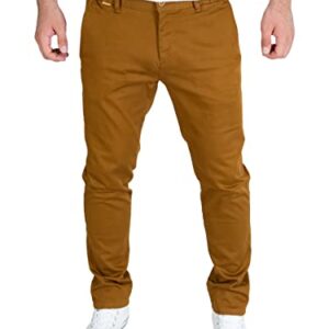 PITTMAN Andrew Braune Chino Hose für Männer - Freizeithose Herren - Chino Stoffhose Slim Fit, Braun (Toffee 181031)
