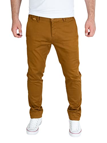 PITTMAN Andrew Braune Chino Hose für Männer - Freizeithose Herren - Chino Stoffhose Slim Fit, Braun (Toffee 181031)