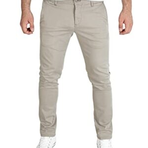 Chino Hose von PITTMAN in Beige, Herren Slim Fit für Winter Twig 171108, Baumwolle, klassische Trageweise