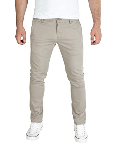 Chino Hose von PITTMAN in Beige, Herren Slim Fit für Winter Twig 171108, Baumwolle, klassische Trageweise