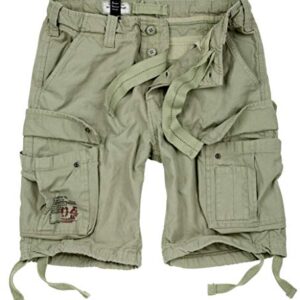 Surplus Raw Vintage Herren Cargo Shorts, Oliv Light, XL - klassische olivfarbene Cargo-Hose mit vielen Taschen und robustem Material für Outdoor-Aktivitäten