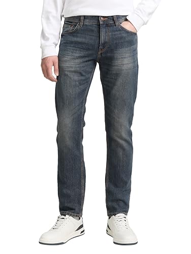 TOM TAILOR Herren Marvin Straight Jeans, Mid Stone Wash Denim, Größe 36/30 - Eine trendige und bequeme Hose für jeden Herren