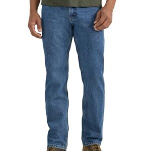 Authentische Jeans von Wrangler Authentics, Herren Classic Regular Jeans in Stonewash MID, 38W/30L