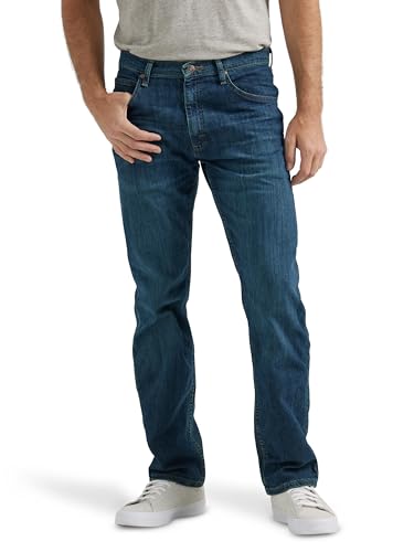 Herren Jeans von Wrangler Authentics, klassische Passform und Zeitlose Cut-Out-Technologie, strapazierfähiges Flex-Denim