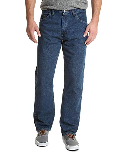 Authentische Jeans für Herren in Dunkel-Stonewash Farbe, Größe 34W / 34L von Wrangler Authentics