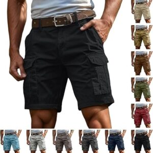 Bermuda Shorts Herren, Cargoshorts Herren, Kurze Hosen mit Reißverschluss und Knopf. Mehrere Taschen für Männer. Sommer Shorts. Klassische Geschnittene Sportshorts. Outdoorhose.