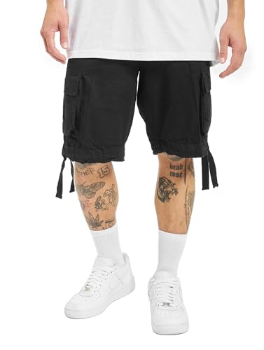 Brandit Herren Urban Legend Shorts Cargos, Schwarz, 5XL - Komfortable Baumwollshorts mit Tunnelzug und Taschen für den Alltag und Urlaub