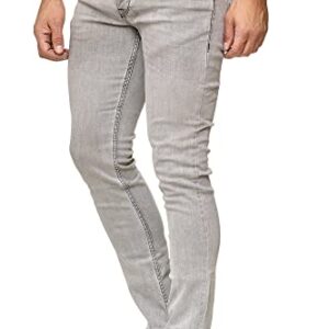 Herren Slim Fit Jeans in Grau von Tazzio, Stretch-Material für bequemen Sitz