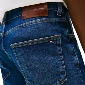 Herren-Denton-Jeans von Tommy Hilfiger in Dunkelblau, gerader Schnitt und Stretchanteil