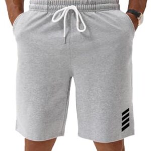 Baumwoll-Sweatshorts für Herren, Sommer-Sportshorts mit Taschen und elastischem Bund für casual Tragen, Joggen, Training und Outdoor-Aktivitäten