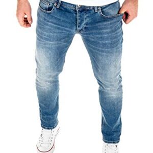 Herren Jeans, blau, Slim Fit, Männer, Denim, Baumwollmischung, hochwertig, pflegeleicht