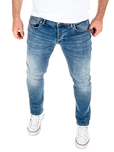 Herren Jeans, blau, Slim Fit, Männer, Denim, Baumwollmischung, hochwertig, pflegeleicht