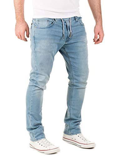 Komfortable Denim Jogginghose für Herren in Blau, Stretch Hose mit perfekter Passform und dehnbarer Baumwoll-Beschichtung.