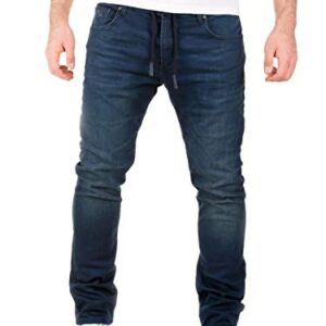 Herreneinsatzige Stretch-Jogg-Hose von WOTEGA mit dehnbarem Baumwoll-Stretch-Material und Komfortbund