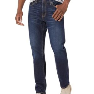 Herren Stretchjeans von Amazon Essentials, Indigo Waschung, gerade Geschnitten