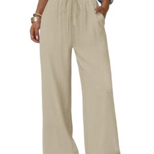 Damen-Luftige Sommerhose, Leichte Hose, Weite Stoffhose für Damen im Sommer, Locker und Bequem