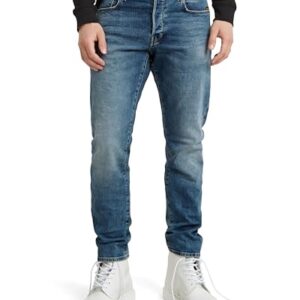 G-Star Herren Jeans in Vintage Azure, 5-Taschen-Jeans mit Regular Fit und Tapered Design, Blau (Vintage Azure 51003-C052-A802), 34W / 34L