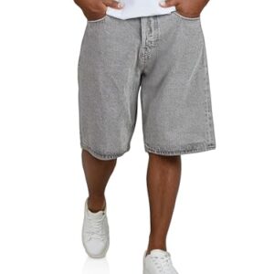 Herren-Bermuda-Shorts in Grau von Jack & Jones - Baggy Fit, Sommer-Denim-Hose