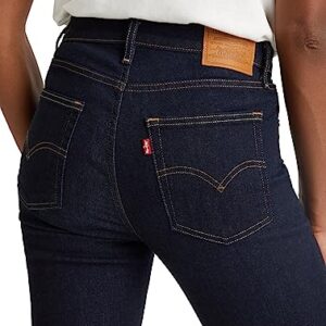 Klassische Levi's Damen 724 High Rise Straight Jeans in Blau mit hochem Bund und geraden Beinen