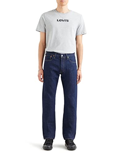 Levi's Herren 501 Original Fit Jeans in blauer Wasche, einwaschbar und nachhaltig hergestellt