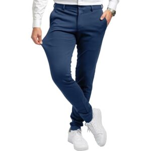 Herren Performance Pants mit Stretchmaterial - Chinohose Slim Fit für Business und Freizeit - Bequeme Stoffhose mit Elasthan - Herren Chino Hose für Männer